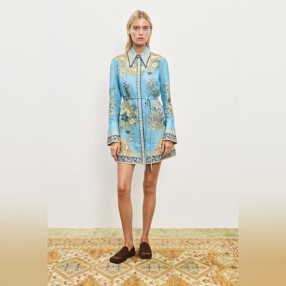 Alemais Cassie mini dress blue - Picture 1 of 14